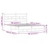 Estructura de cama sin colchón metal marrón roble 140x190