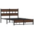 Estructura de cama sin colchón metal marrón roble 120x200