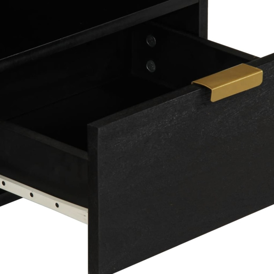 Mesa de centro madera de ingeniería negra 80x54x40