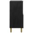 Aparador de madera de ingeniería negro 80x33x75