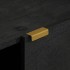 Aparador de madera de ingeniería negro 80x33x75