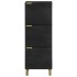 Aparador alto de madera de ingeniería negro 40x33x110