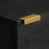 Aparador alto de madera de ingeniería negro 40x33x110