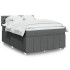 Cama box spring con colchón tela gris oscuro 160x200