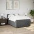 Cama box spring con colchón tela gris oscuro 160x200