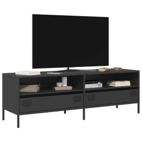 Mueble para TV acero laminado en frío negro 135x39x43,5