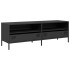 Mueble para TV acero laminado en frío negro 135x39x43,5
