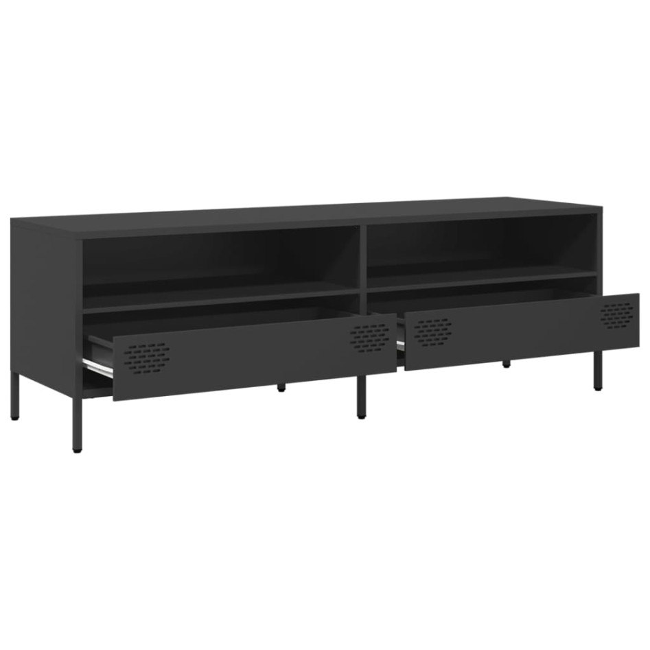 Mueble para TV acero laminado en frío negro 135x39x43,5