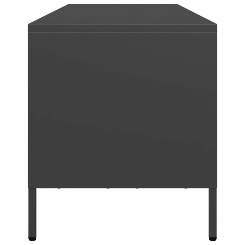 Mueble para TV acero laminado en frío negro 135x39x43,5