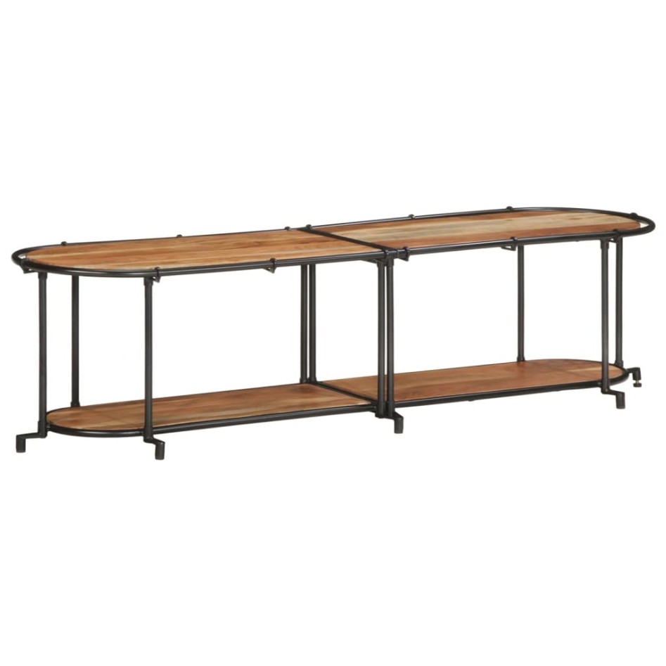 Mueble de TV madera maciza de acacia 160x42x40