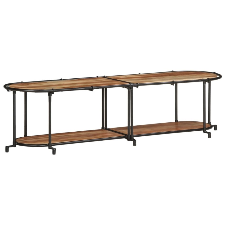 Mueble de TV madera maciza de acacia 160x42x40