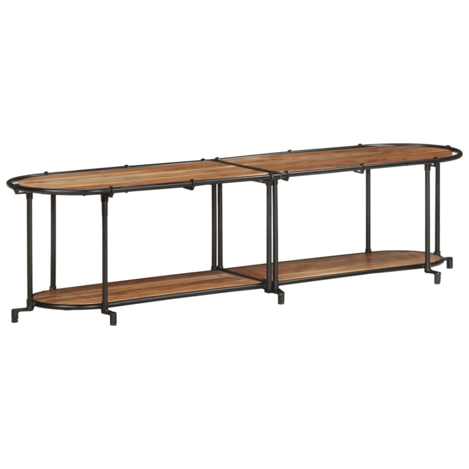 Mueble de TV madera maciza de acacia 160x42x40