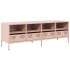 Mueble para TV acero laminado en frío rosa 135x39x43,5
