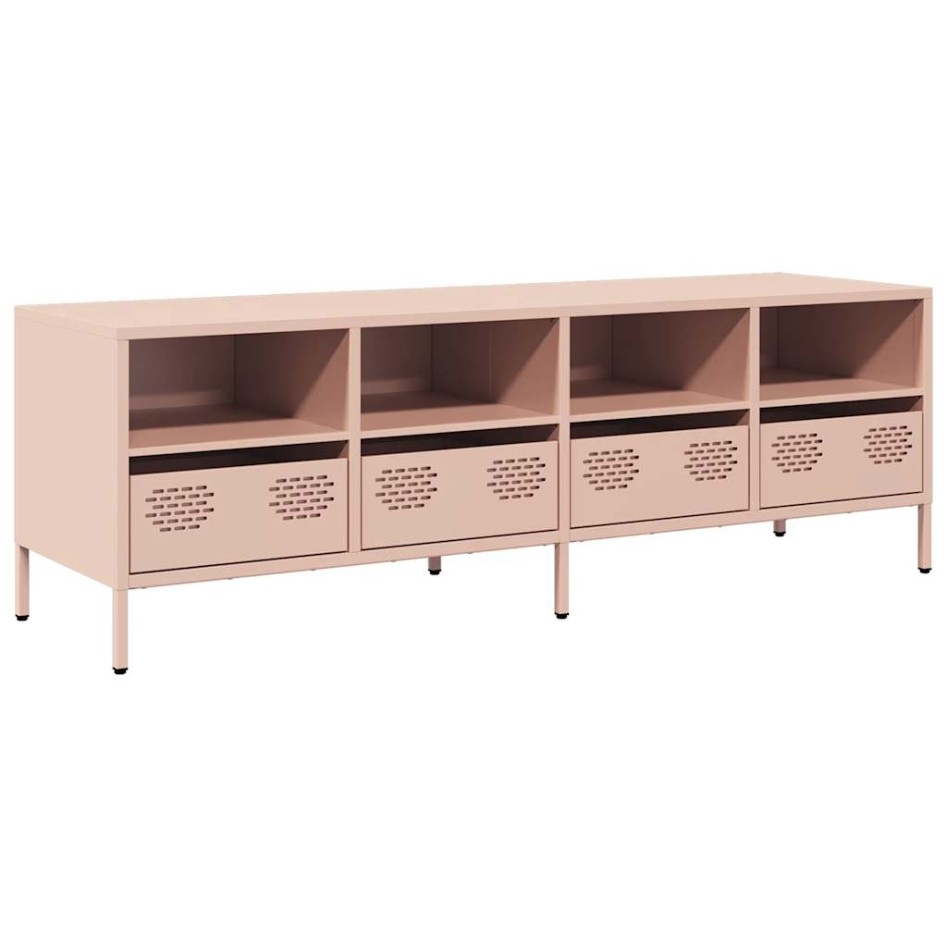 Mueble para TV acero laminado en frío rosa 135x39x43,5