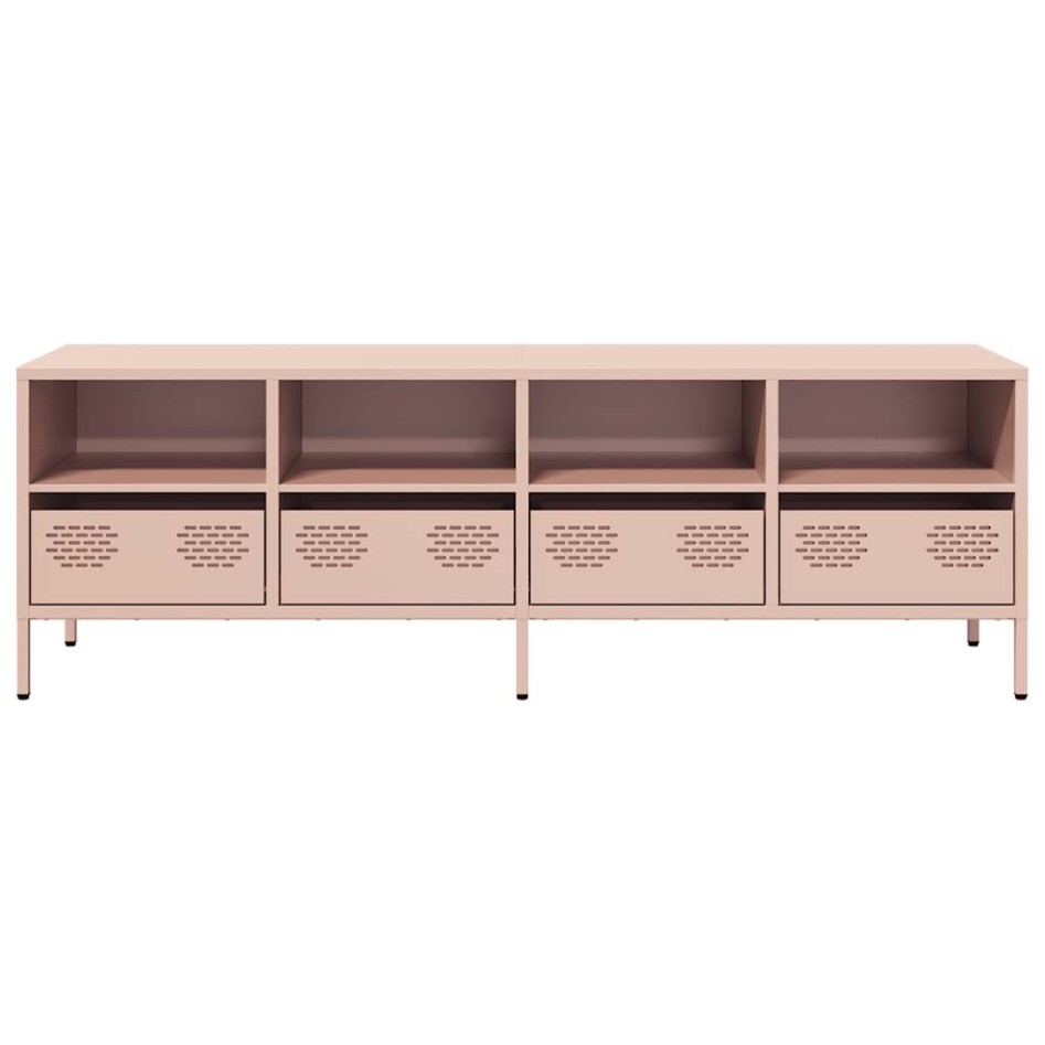Mueble para TV acero laminado en frío rosa 135x39x43,5