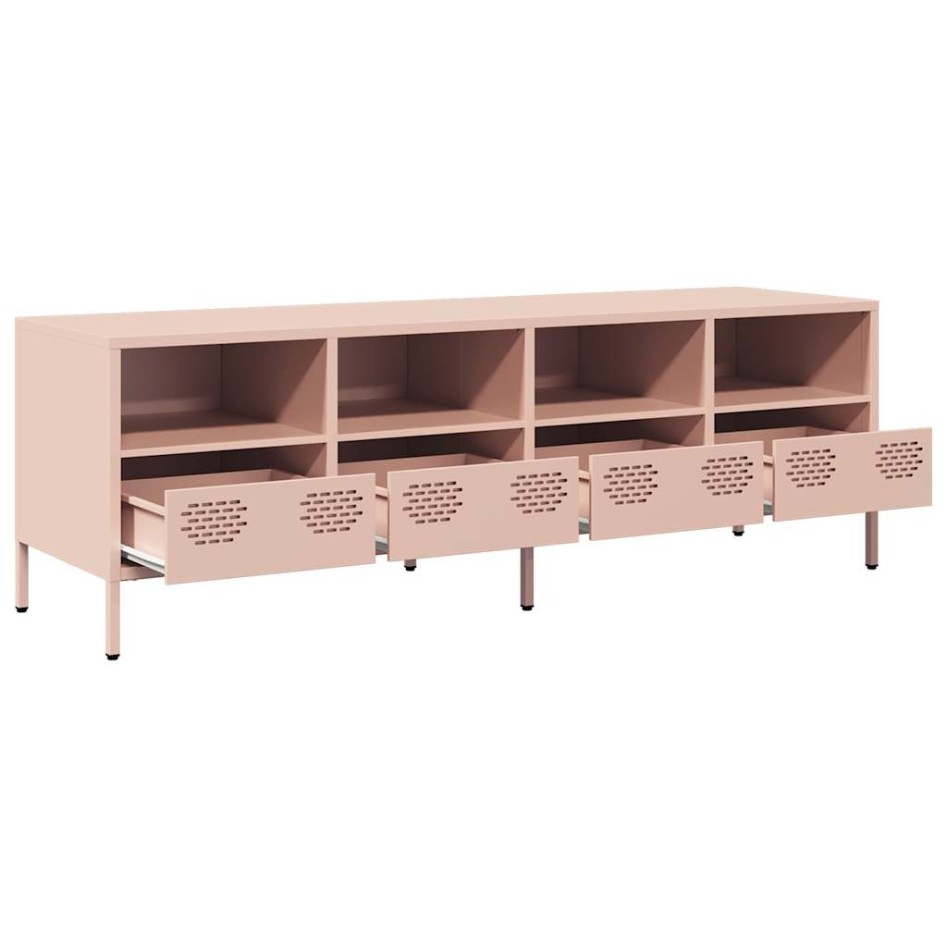 Mueble para TV acero laminado en frío rosa 135x39x43,5