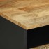 Mesa de centro madera maciza de mango rugosa negro 80x54x40