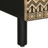 Mesa de centro madera maciza de mango rugosa negro 80x54x40