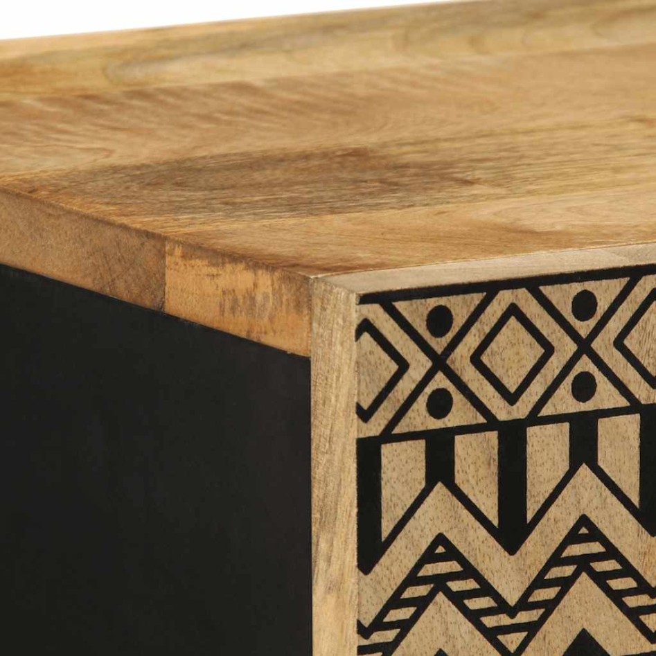 Aparador de madera maciza de mango rugosa 40x33,5x110