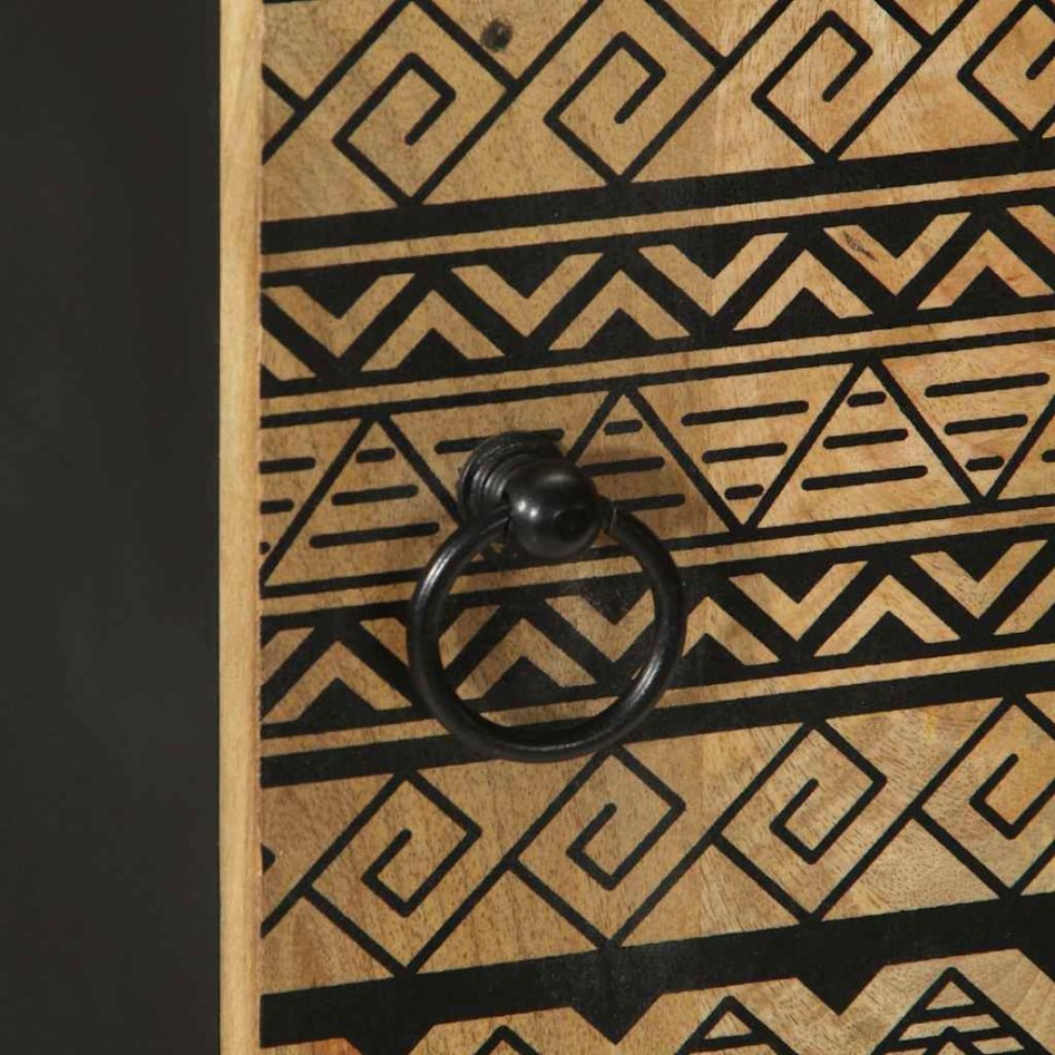 Aparador de madera maciza de mango rugosa 40x33,5x110