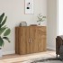 Aparador de madera de ingeniería roble artisan 91x29,5x75