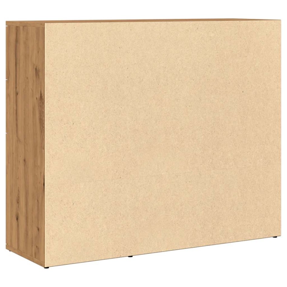 Aparador de madera de ingeniería roble artisan 91x29,5x75