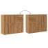 Aparador de madera de ingeniería roble artisan 91x29,5x75