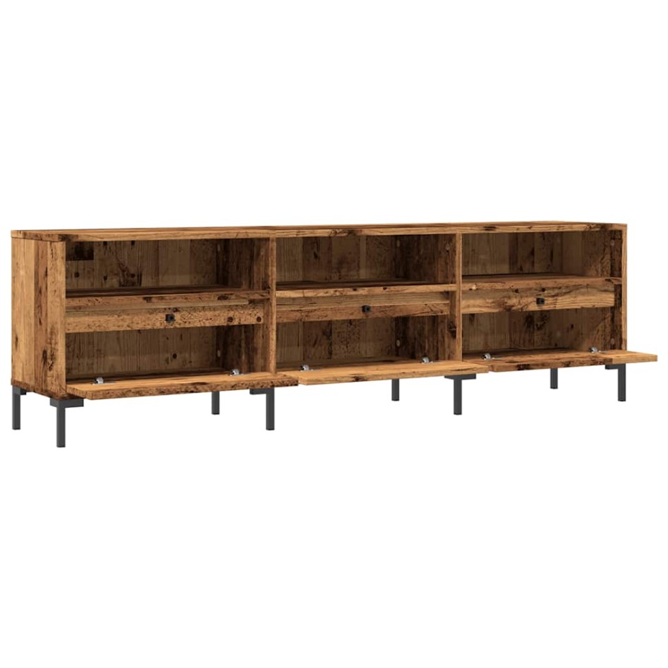 Mueble de TV madera ingeniería madera envejecida 150x30x44,5