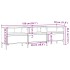 Mueble de TV madera ingeniería madera envejecida 150x30x44,5