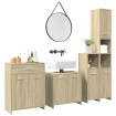 Juego de muebles de baño 4 pzas contrachapada roble Sonoma