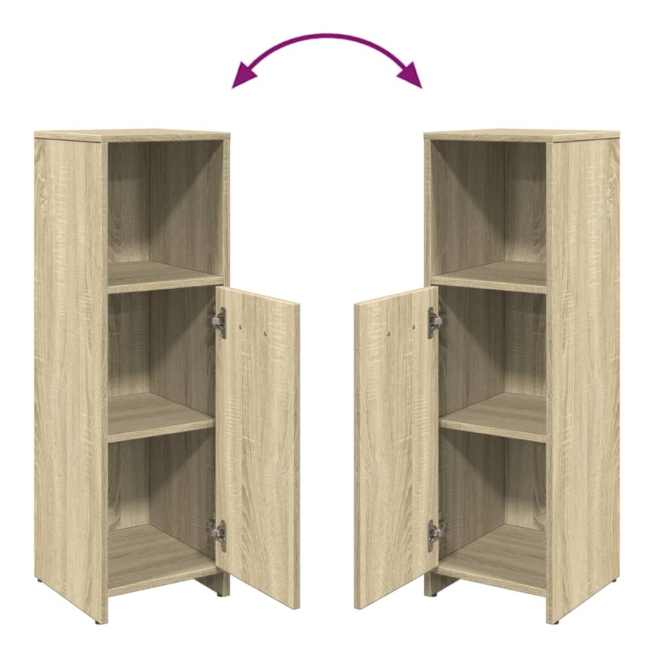 Juego de muebles de baño 4 pzas contrachapada roble