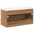 Mueble con lavabo integrado roble