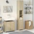 Set de muebles de baño 3 pzas madera contrachapada roble
