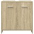 Set de muebles de baño 3 pzas madera contrachapada roble