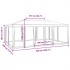 Carpa para fiestas con 10 paredes de malla HDPE blanco 6x4