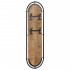 Percheros de pared 4 ganchos 2 uds madera maciza mango