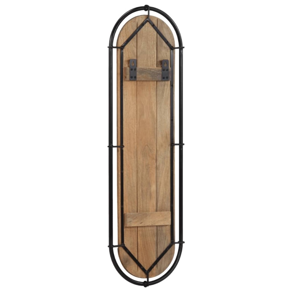 Percheros de pared 4 ganchos 2 uds madera maciza mango