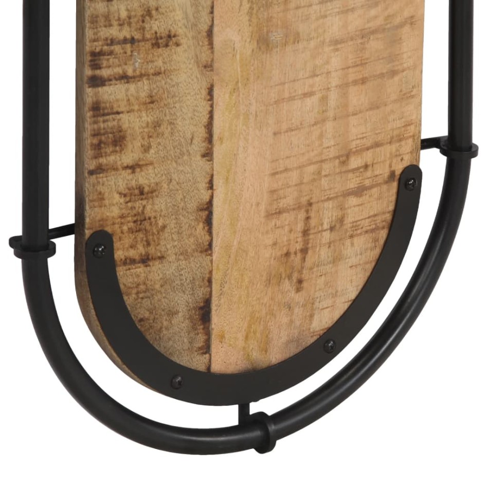 Percheros de pared 4 ganchos 2 uds madera maciza mango