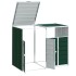 Cobertizo contenedores dobles basura acero verde 144x81x113
