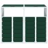 Cobertizo contenedores dobles basura acero verde 144x81x113