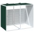 Cobertizo contenedores dobles basura acero verde 144x81x113
