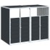 Cobertizo contenedor doble basura acero antracita 144x81x113