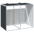 Cobertizo contenedor doble basura acero antracita 144x81x113