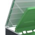 Cobertizo contenedor doble basura acero antracita 144x81x113