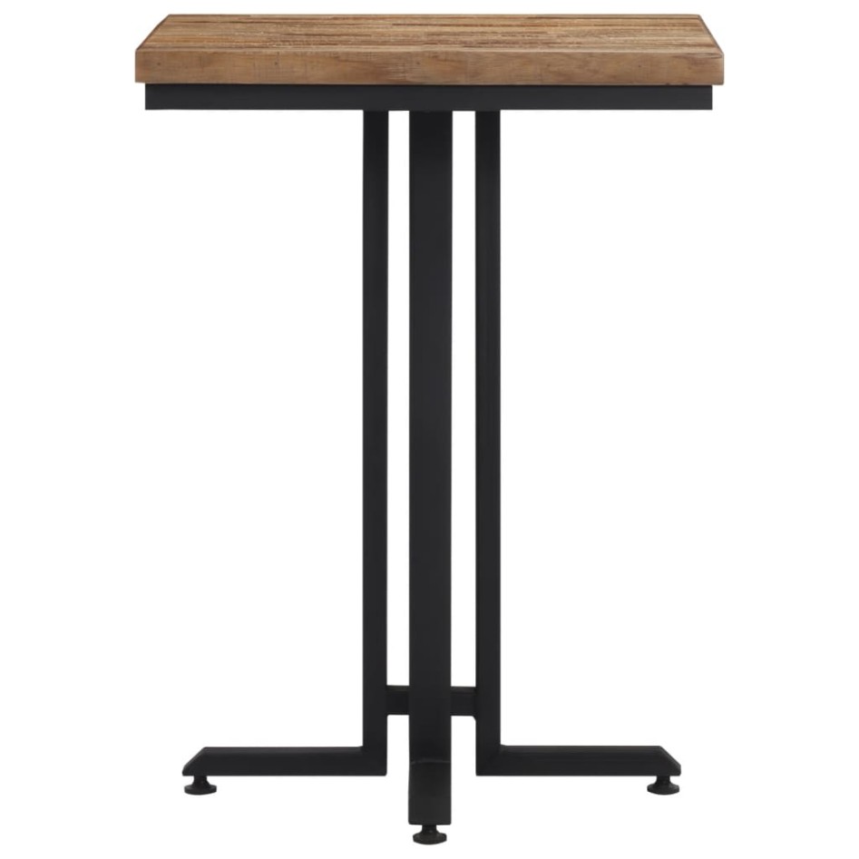 Mesa de comedor teca reciclada maciza 55x55x76