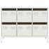 Aparador de acero laminado en frío blanco 101,5x39x73,5