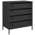 Aparador de acero laminado en frío negro 68x39x73,5