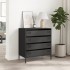 Aparador de acero laminado en frío negro 68x39x73,5