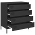 Aparador de acero laminado en frío negro 68x39x73,5