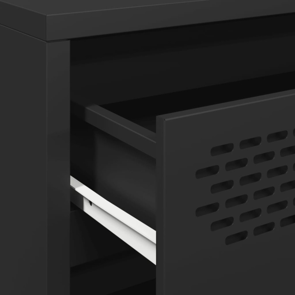 Aparador de acero laminado en frío negro 68x39x73,5